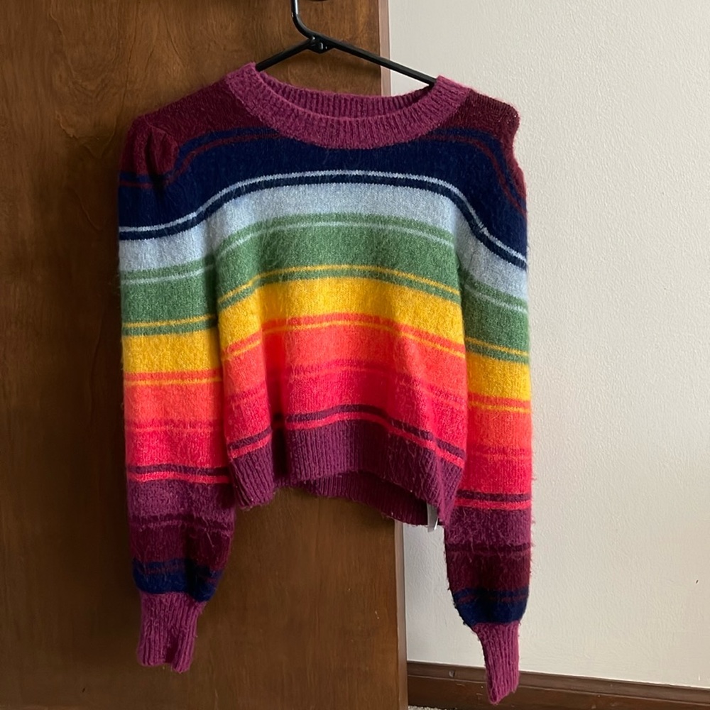 Zara colorful long sleeve sweater-size small